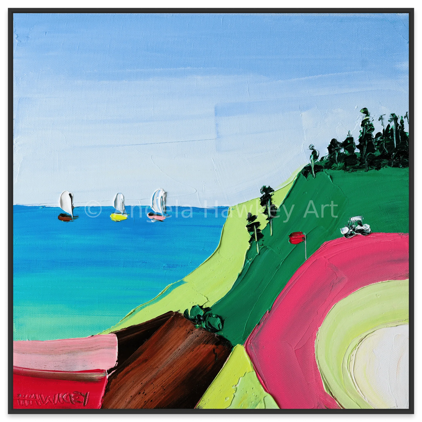 Golfing The Coast - Fine Art Print - Gold Coast Gallery Of ArtAngela Hawkey