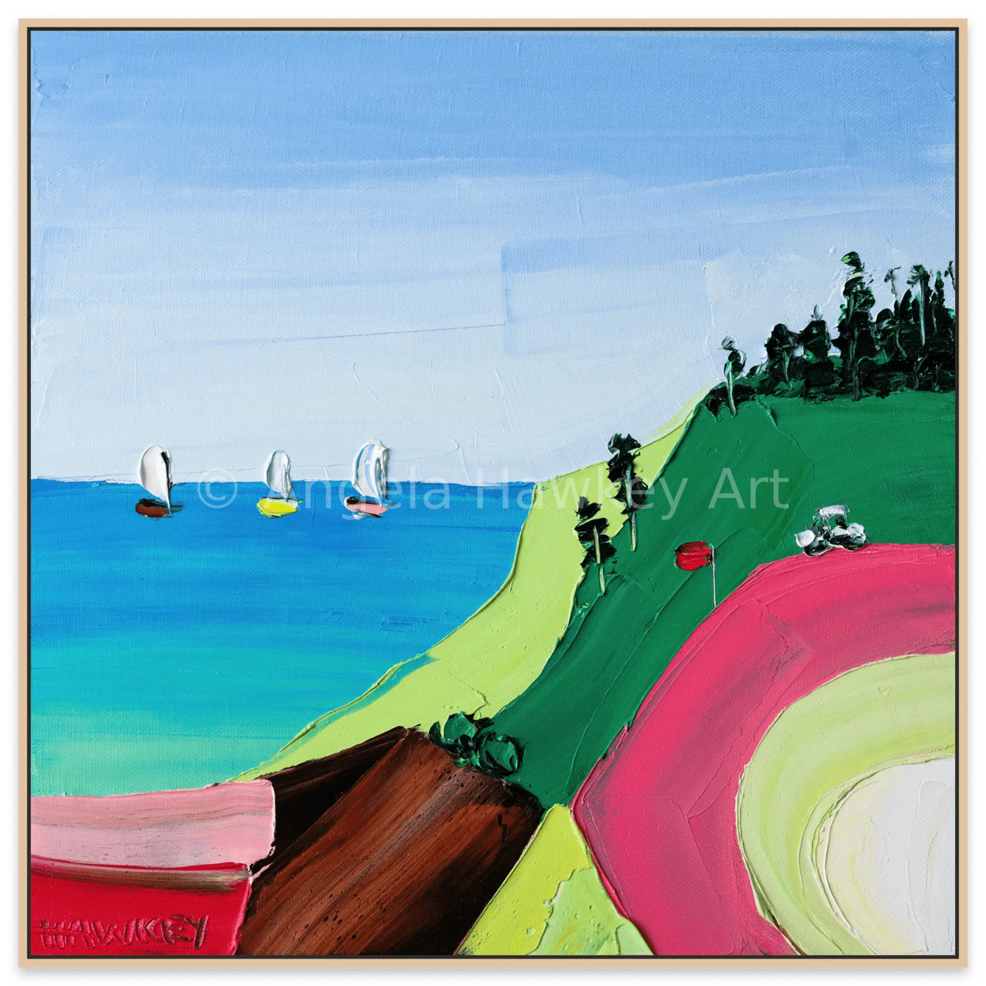 Golfing The Coast - Fine Art Print - Gold Coast Gallery Of ArtAngela Hawkey
