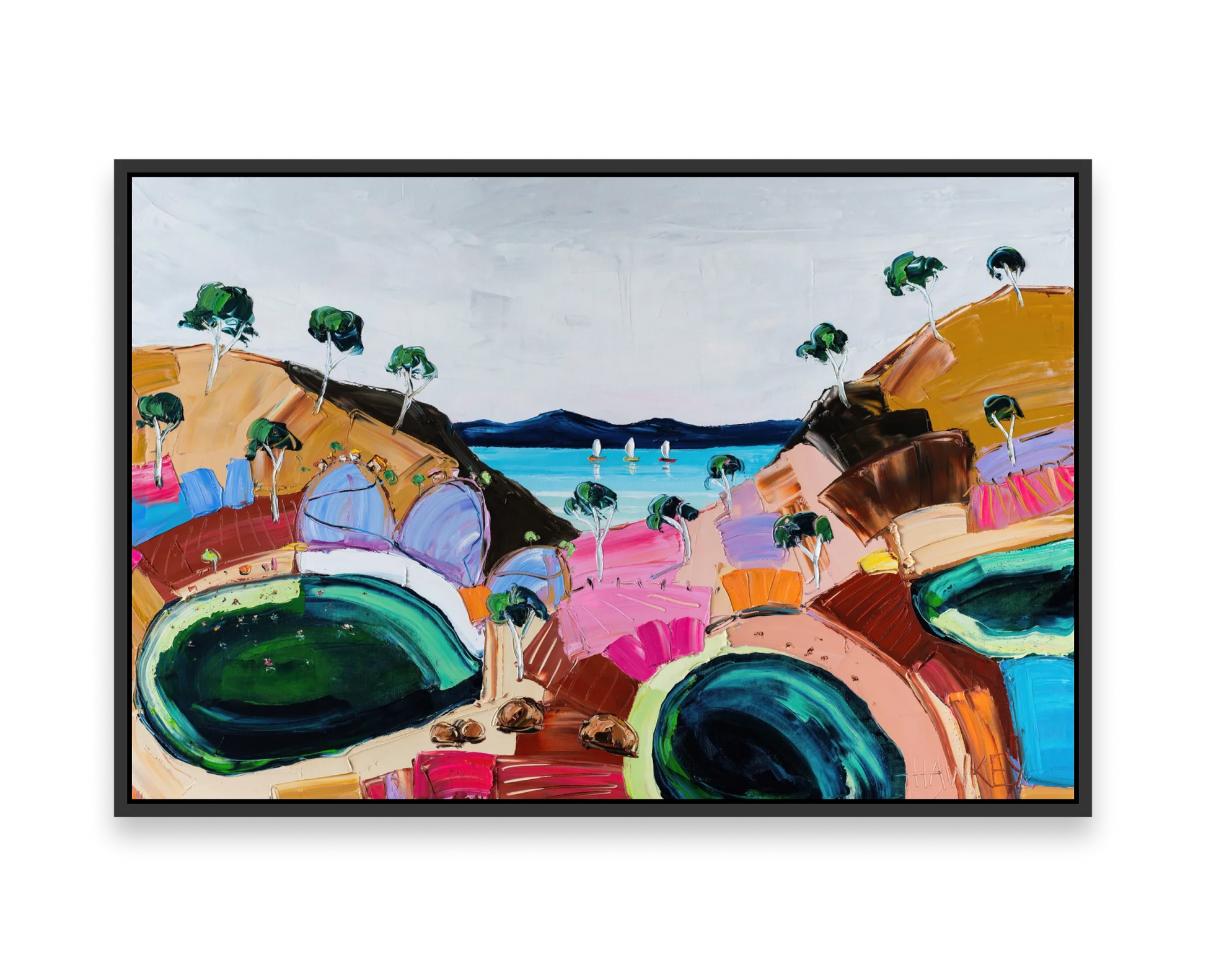 Green Pools - Fine Art Print - Gold Coast Gallery Of ArtAngela Hawkey