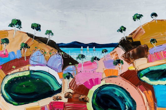 Green Pools - Fine Art Print - Gold Coast Gallery Of ArtAngela Hawkey