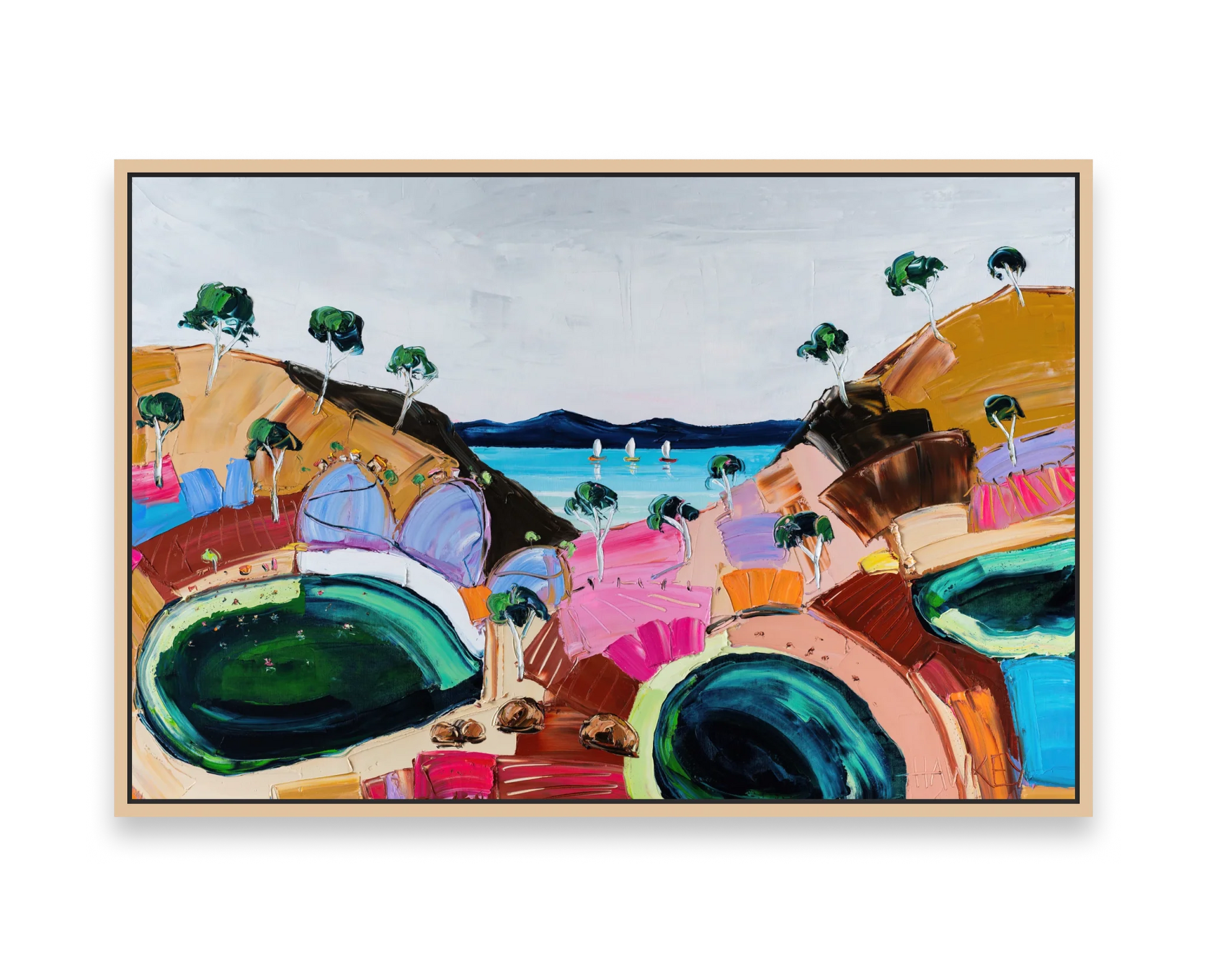 Green Pools - Fine Art Print - Gold Coast Gallery Of ArtAngela Hawkey