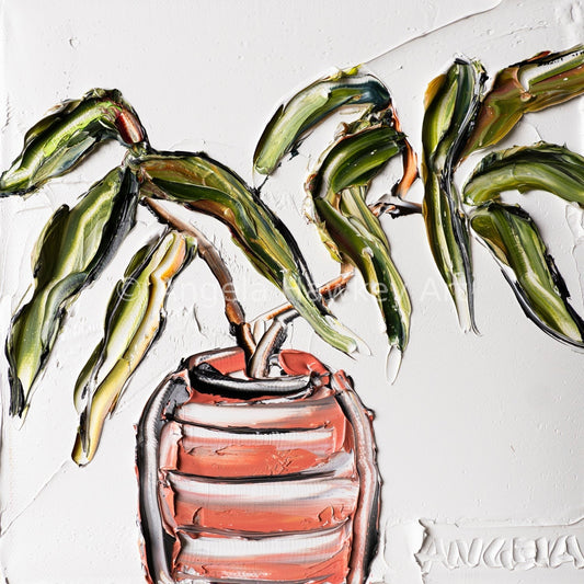 Gum Leaves in Clay Vase