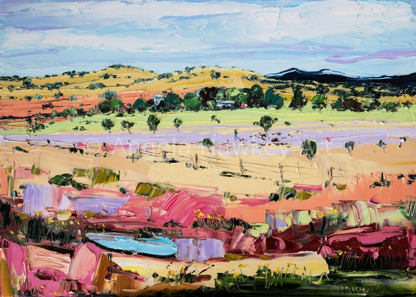House Below The Hill - Fine Art Print - Gold Coast Gallery Of ArtAngela Hawkey