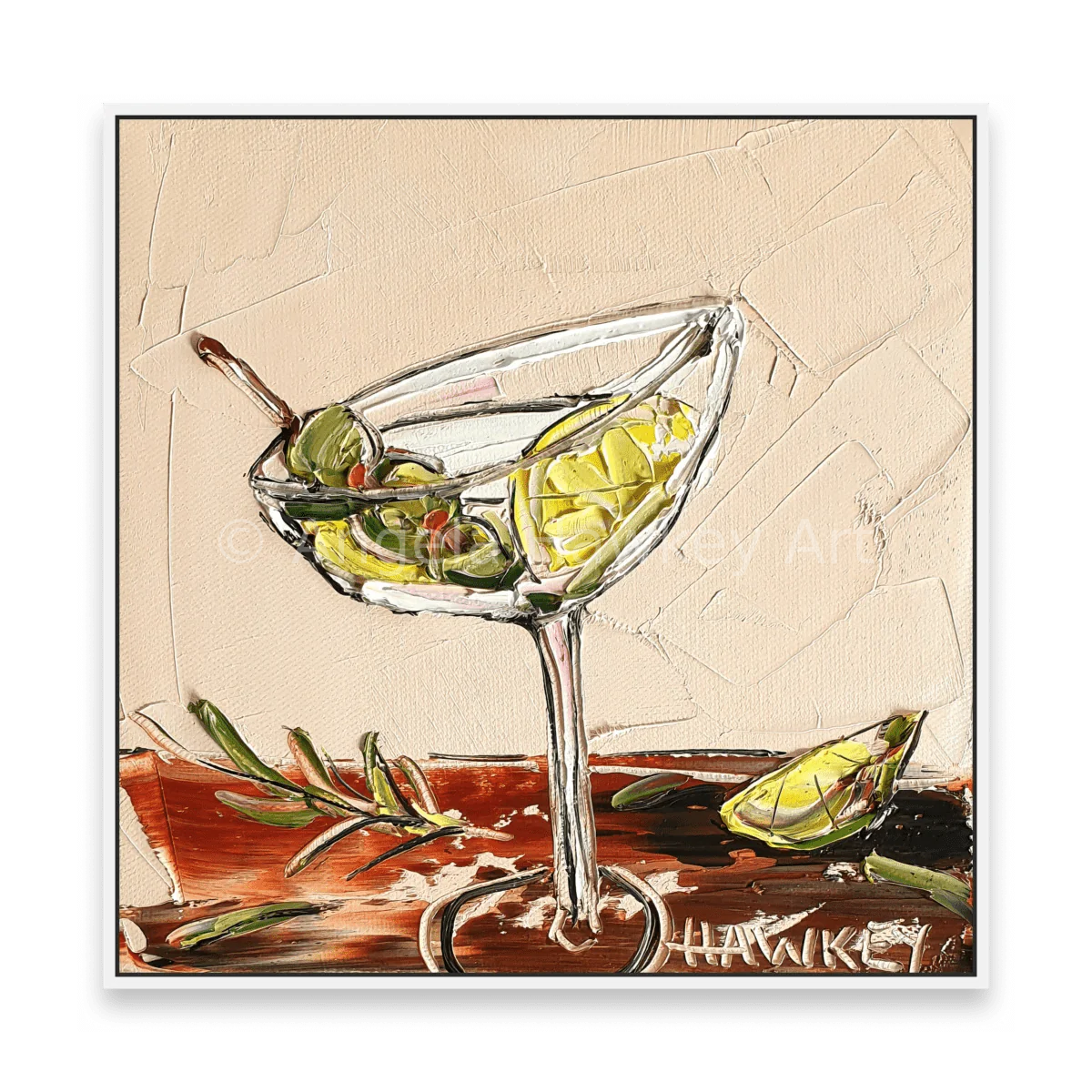 Martini And Lemon - Fine Art Print - Gold Coast Gallery Of ArtAngela Hawkey