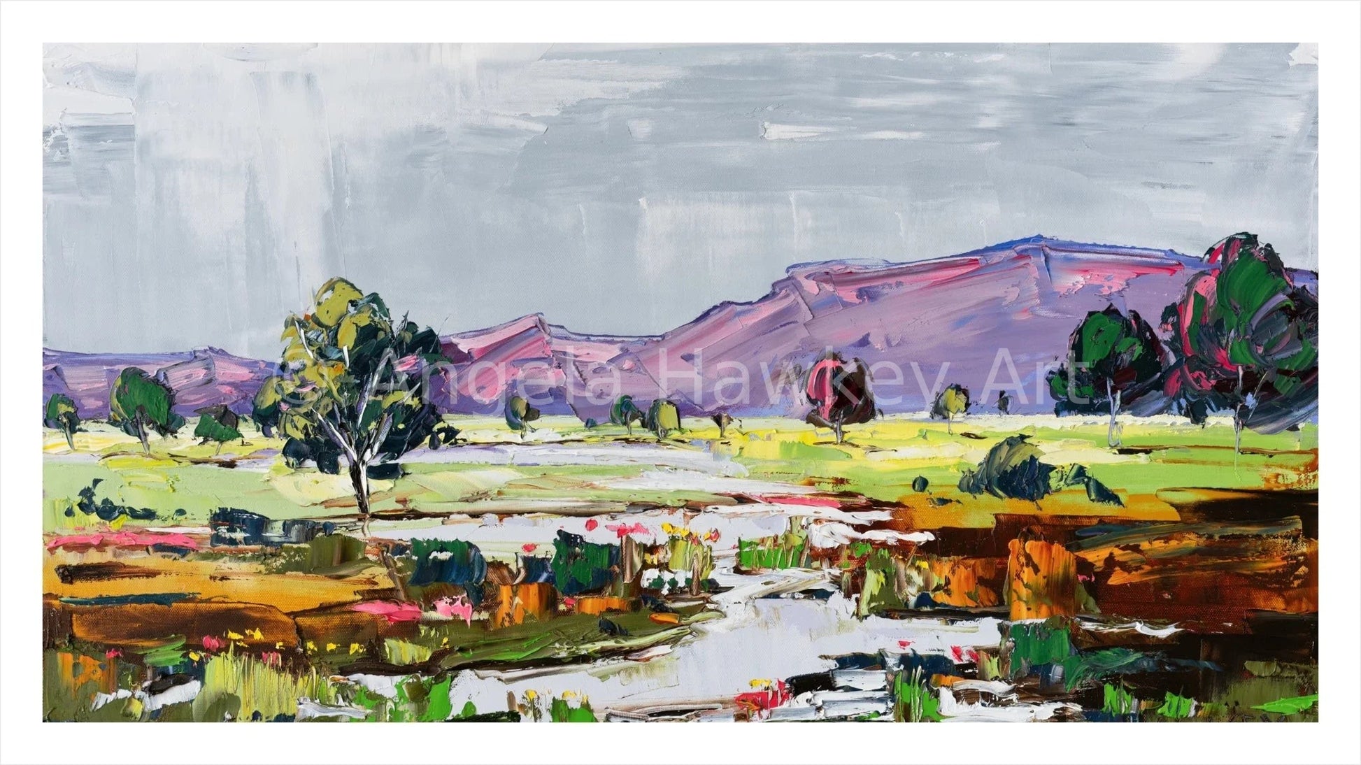 Mountain Rain - Fine Art Print - Gold Coast Gallery Of ArtAngela Hawkey