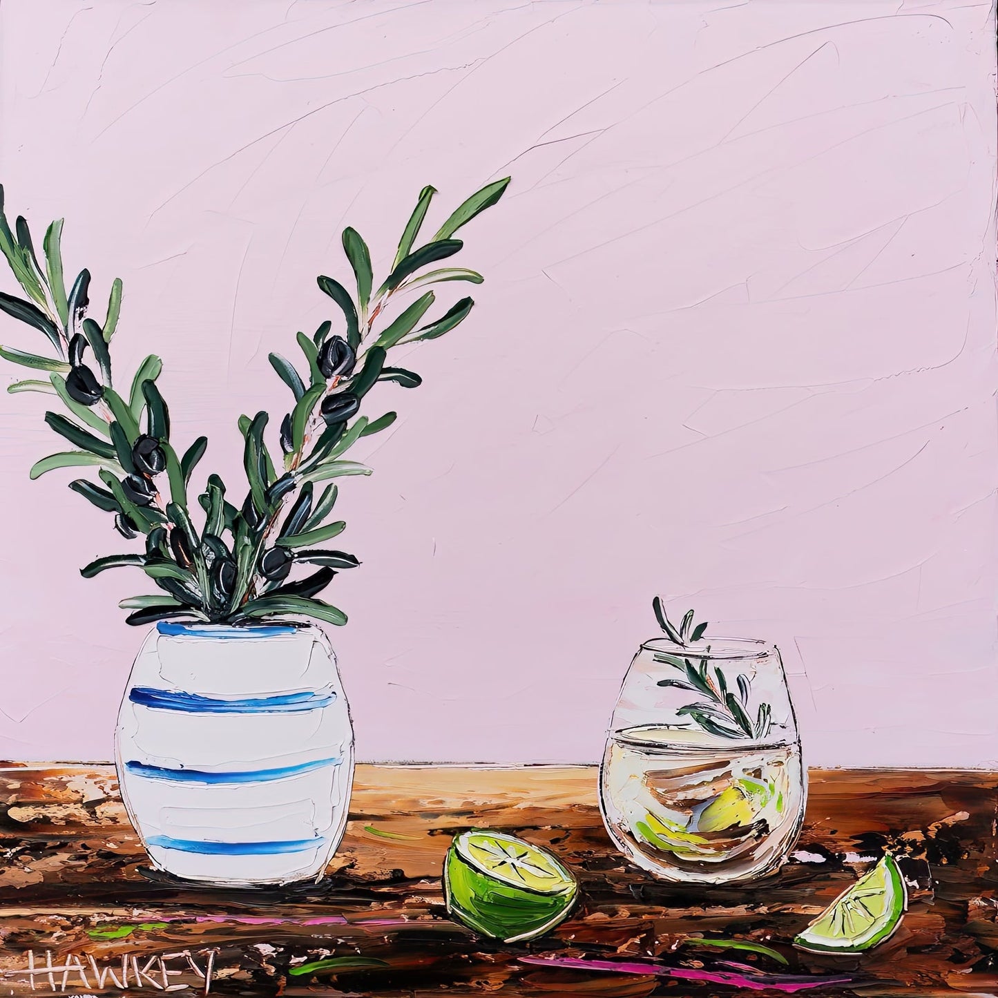 Olive Branch Gin And Limes 3 - Fine Art Print - Gold Coast Gallery Of ArtAngela Hawkey