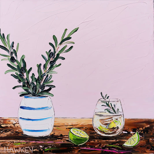 Olive Branch Gin And Limes 3 - Fine Art Print - Gold Coast Gallery Of ArtAngela Hawkey