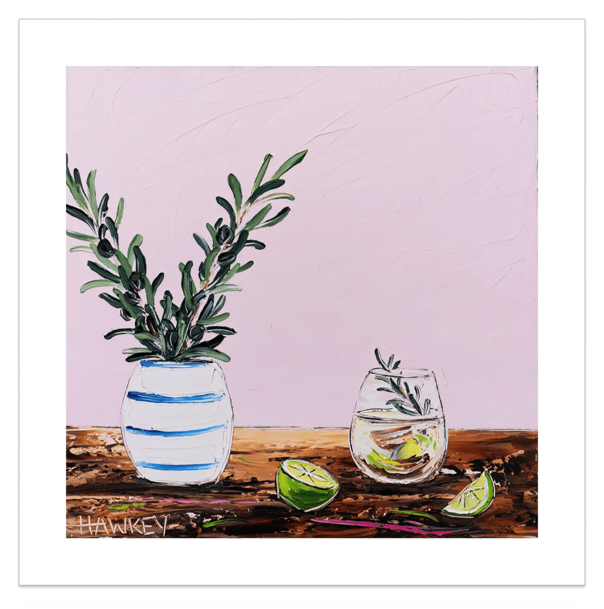 Olive Branch Gin And Limes 3 - Fine Art Print - Gold Coast Gallery Of ArtAngela Hawkey