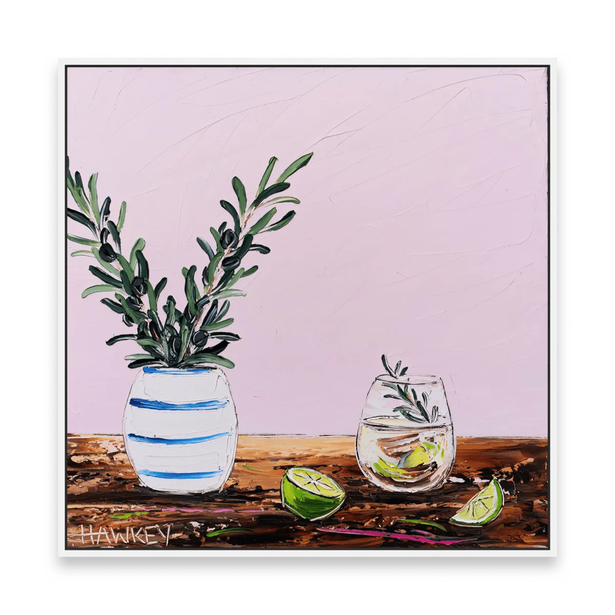 Olive Branch Gin And Limes 3 - Fine Art Print - Gold Coast Gallery Of ArtAngela Hawkey