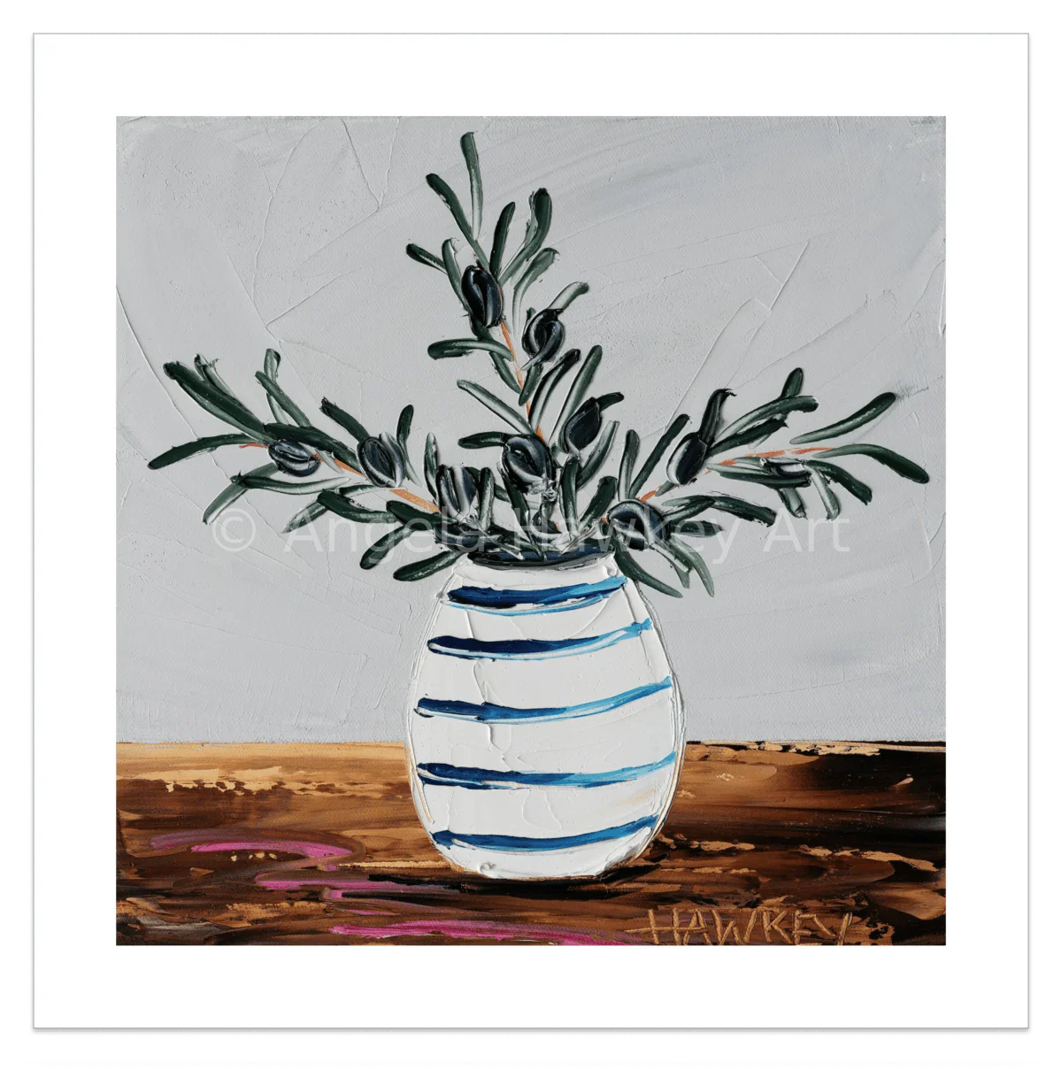 Olive Branches 15 - Fine Art Print - Gold Coast Gallery Of ArtAngela Hawkey