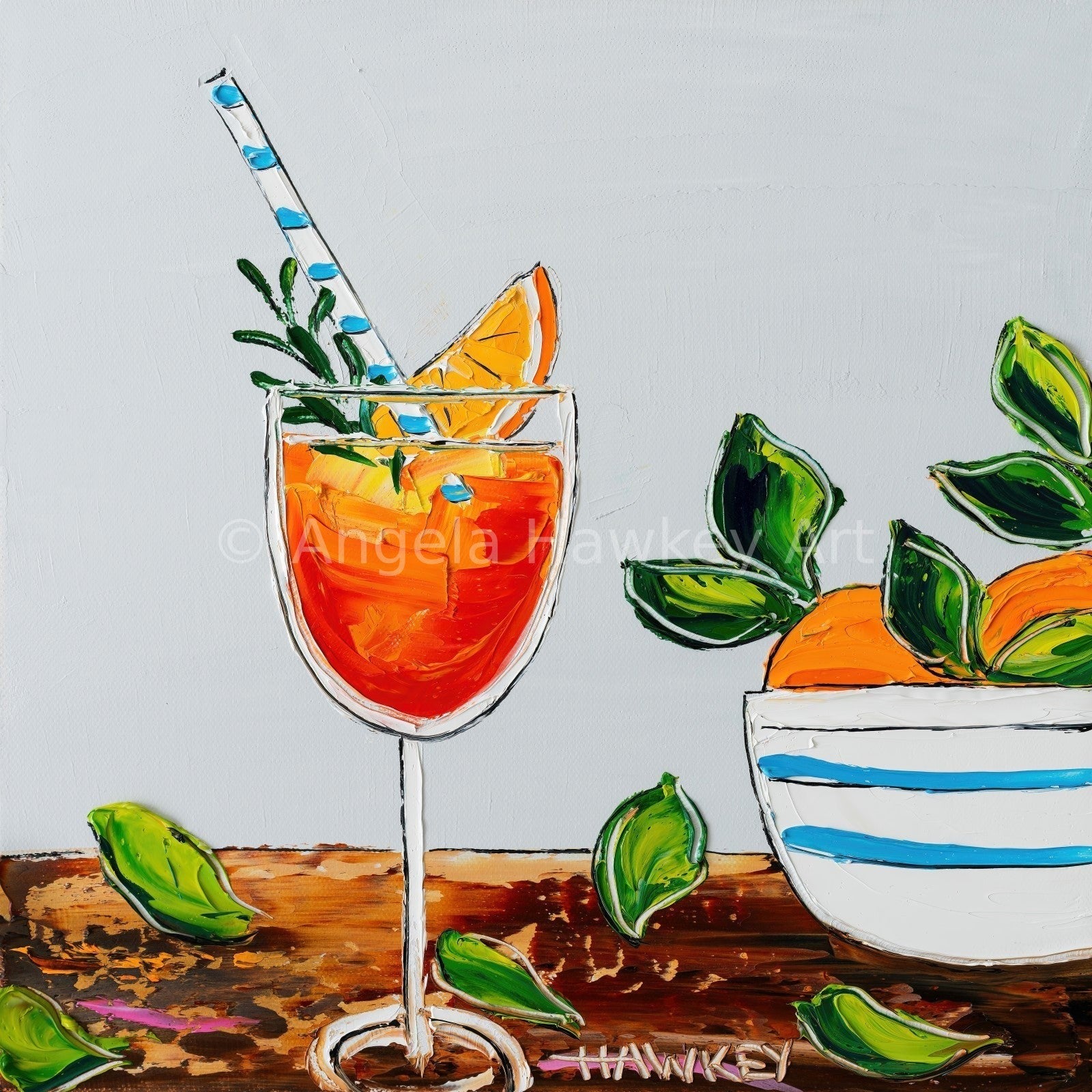 Oranges And Spritz - Fine Art Print - Gold Coast Gallery Of ArtAngela Hawkey