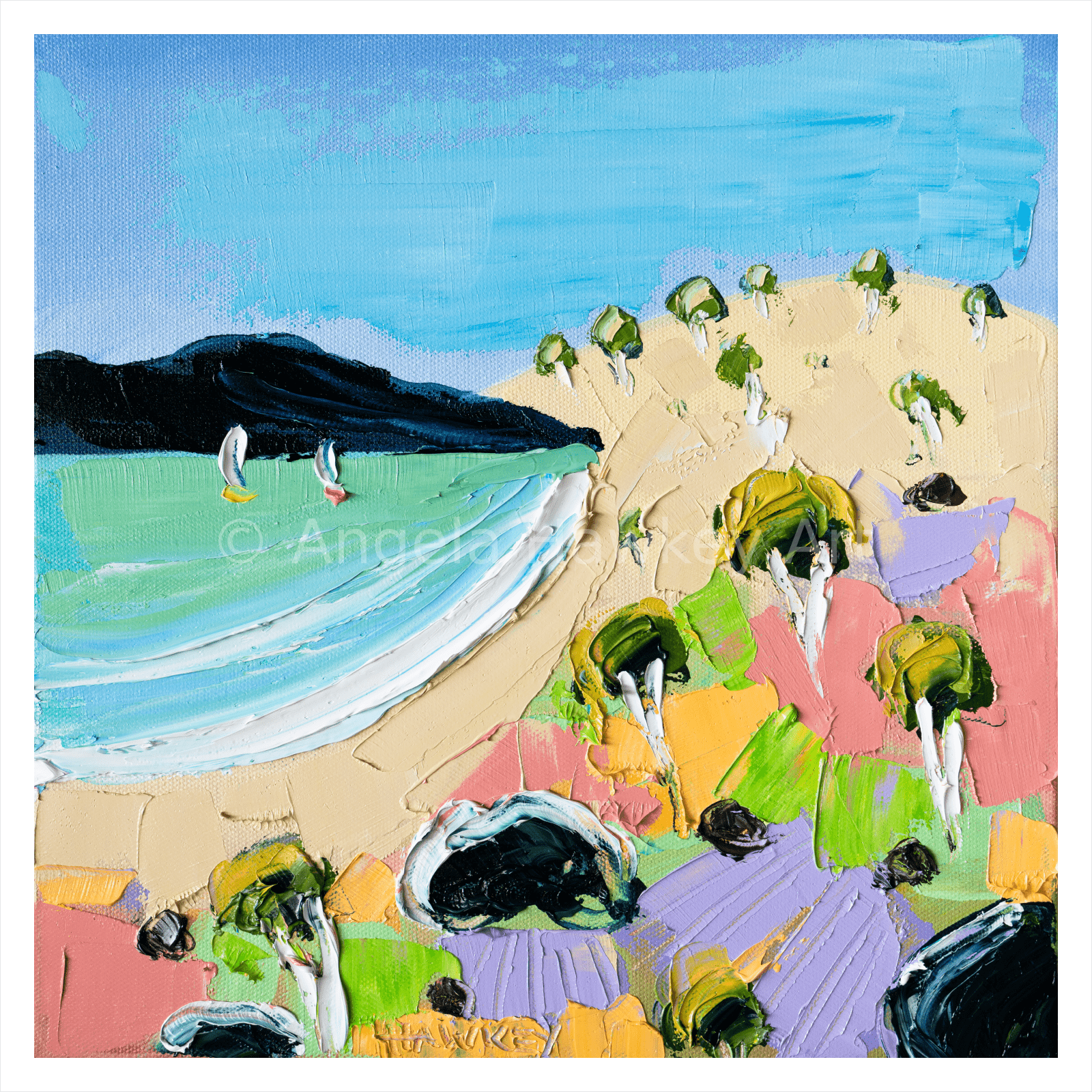 Paddle And A Picnic - Fine Art Print - Gold Coast Gallery Of ArtAngela Hawkey