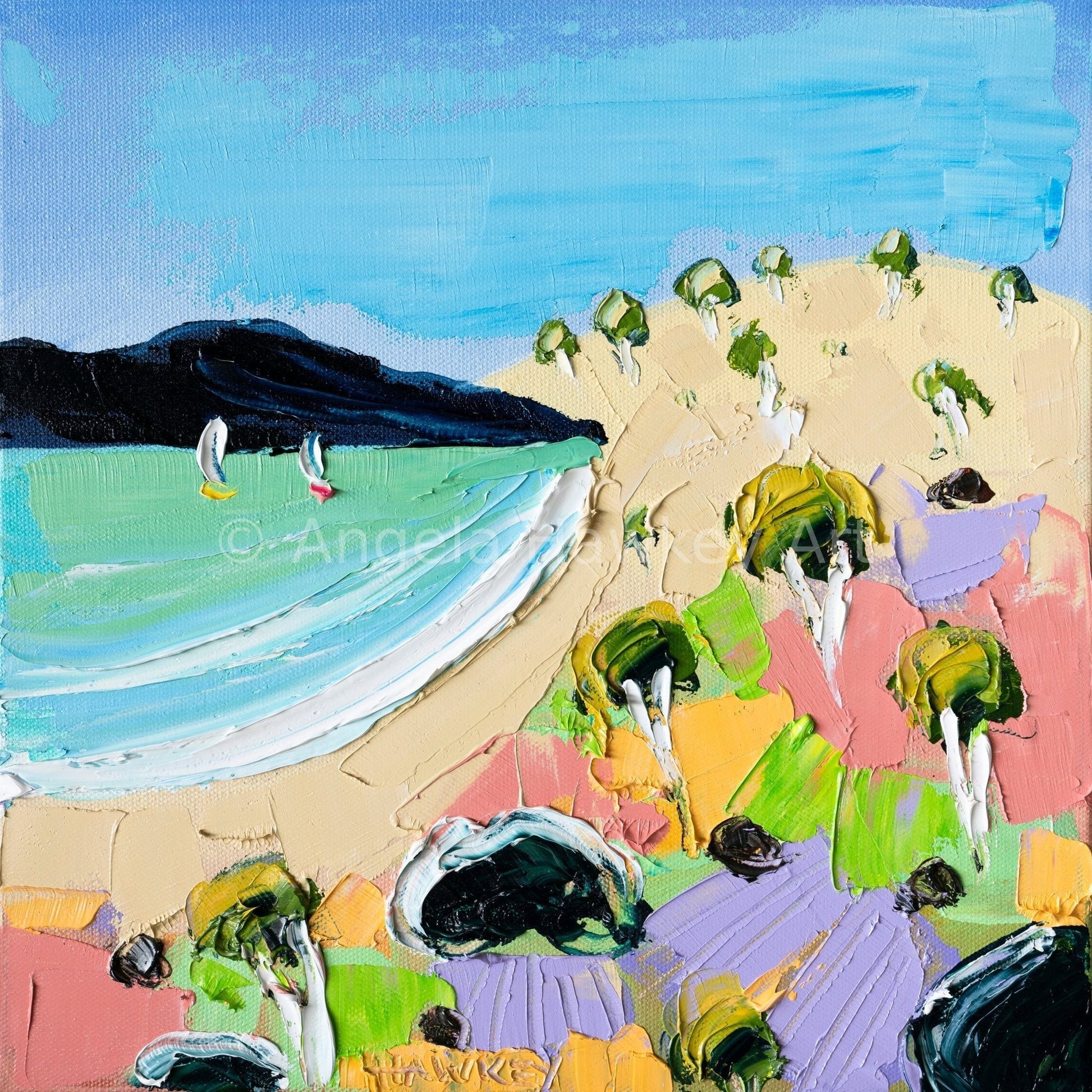 Paddle And A Picnic - Fine Art Print - Gold Coast Gallery Of ArtAngela Hawkey