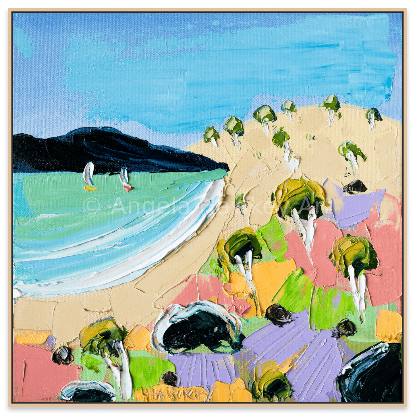 Paddle And A Picnic - Fine Art Print - Gold Coast Gallery Of ArtAngela Hawkey