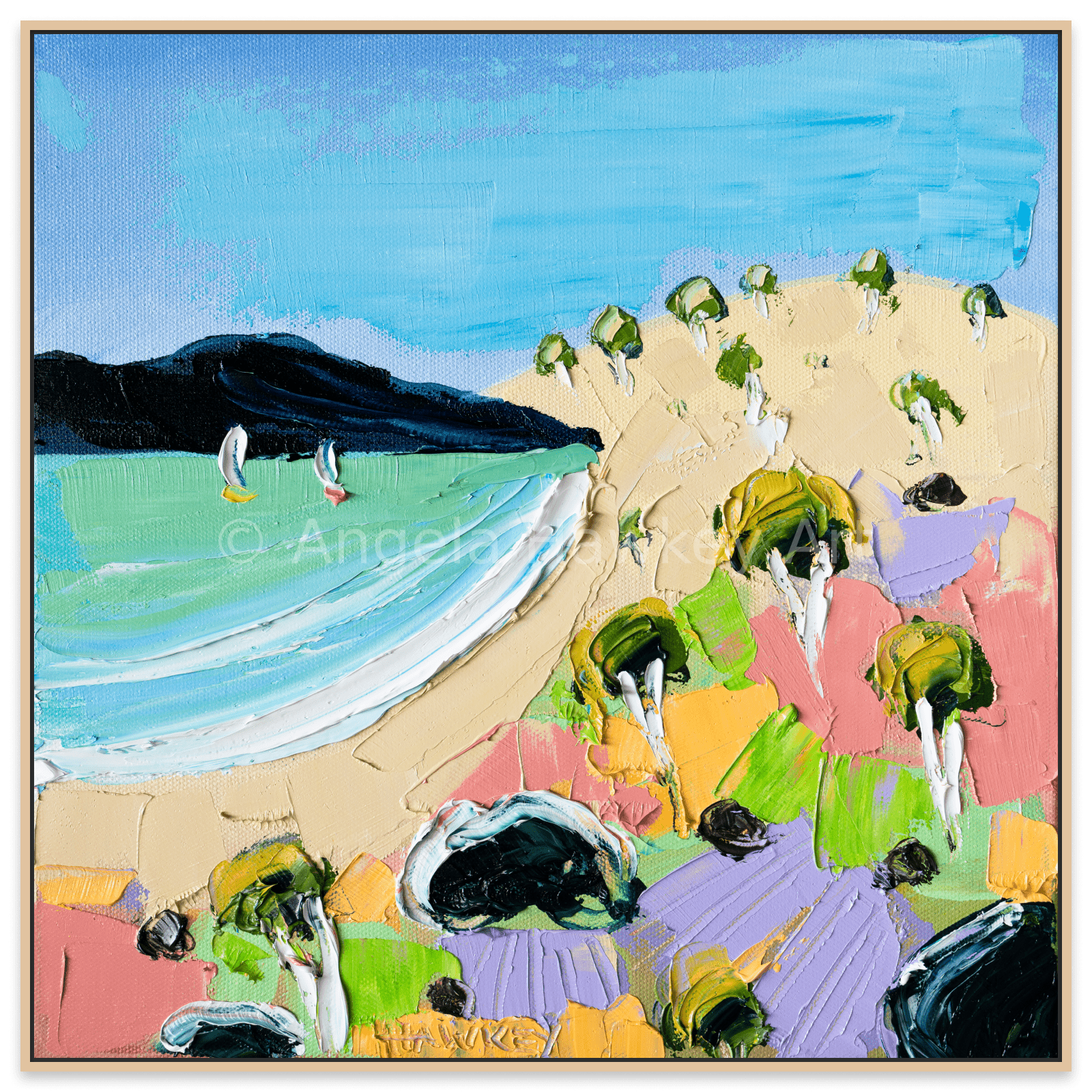 Paddle And A Picnic - Fine Art Print - Gold Coast Gallery Of ArtAngela Hawkey