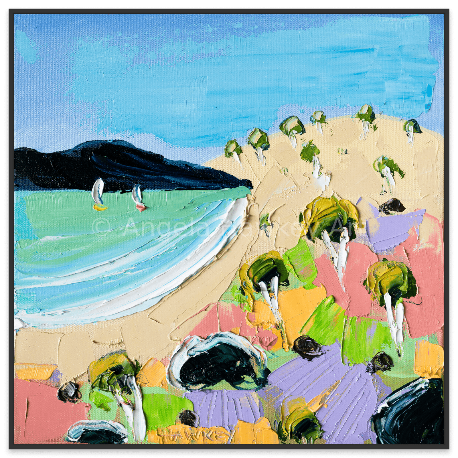 Paddle And A Picnic - Fine Art Print - Gold Coast Gallery Of ArtAngela Hawkey