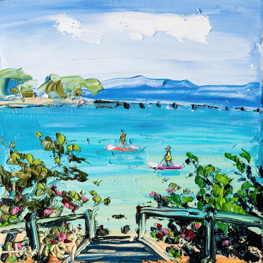 Paddle Boarders - Fine Art Print - Gold Coast Gallery Of ArtAngela Hawkey