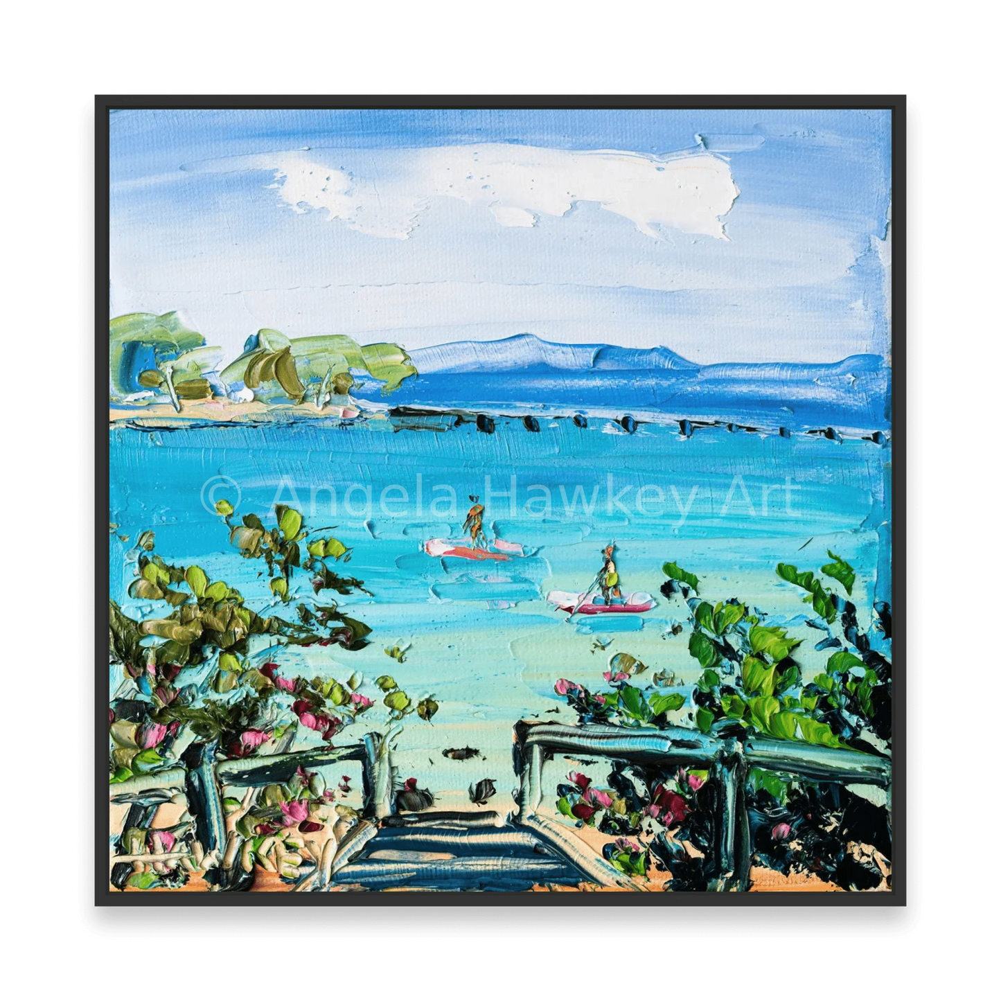 Paddle Boarders - Fine Art Print - Gold Coast Gallery Of ArtAngela Hawkey