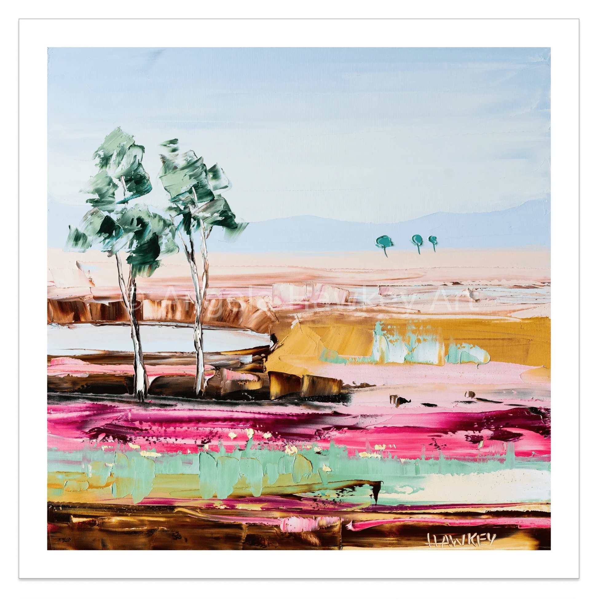 Pink Sands 4 - Fine Art Print - Gold Coast Gallery Of ArtAngela Hawkey