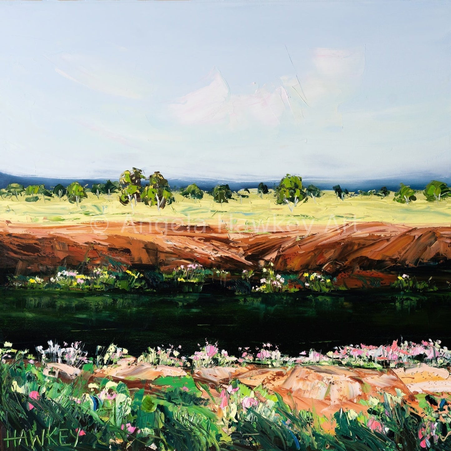 Rivers Edge - Fine Art Print - Gold Coast Gallery Of ArtAngela Hawkey