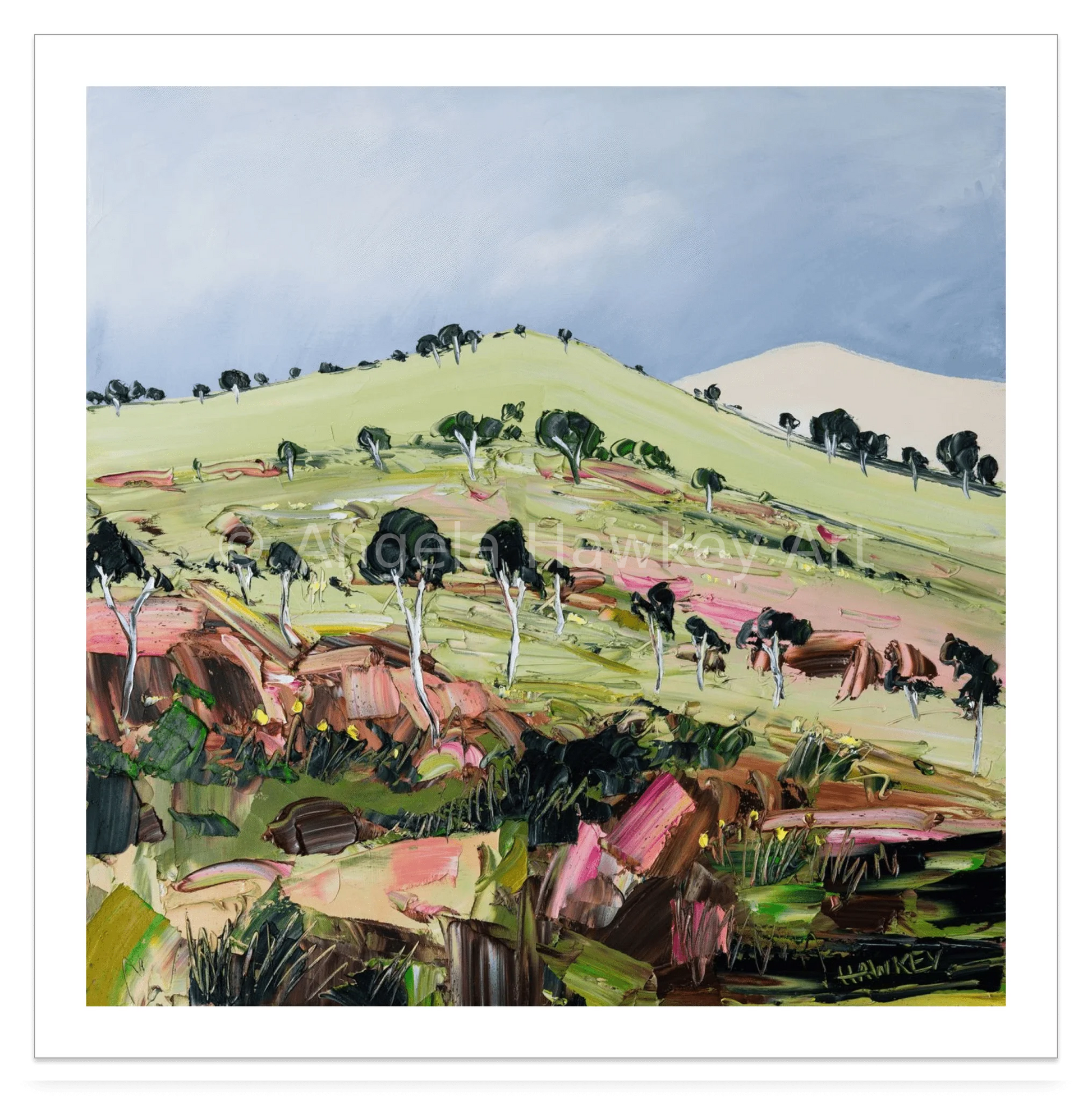 Rocky Hill - Fine Art Print - Gold Coast Gallery Of ArtAngela Hawkey