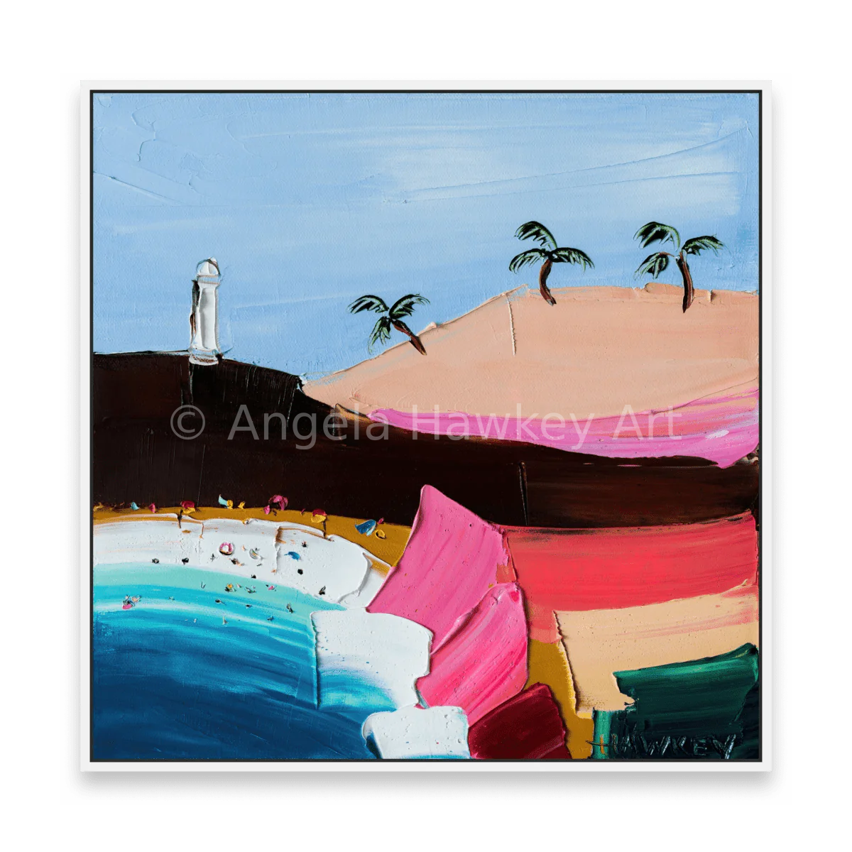 Sunday Swim 3 - Fine Art Print - Gold Coast Gallery Of ArtAngela Hawkey