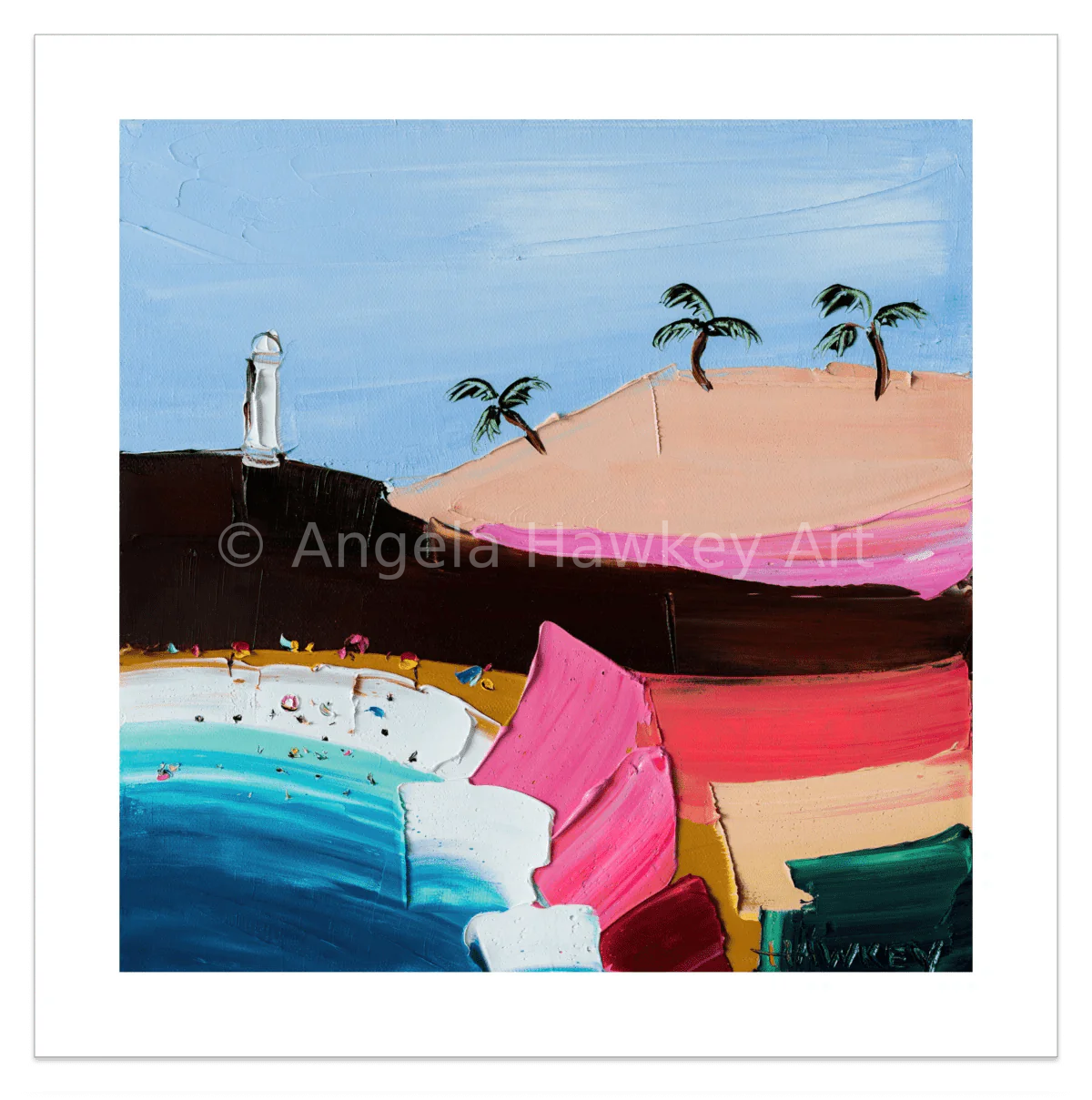 Sunday Swim 3 - Fine Art Print - Gold Coast Gallery Of ArtAngela Hawkey