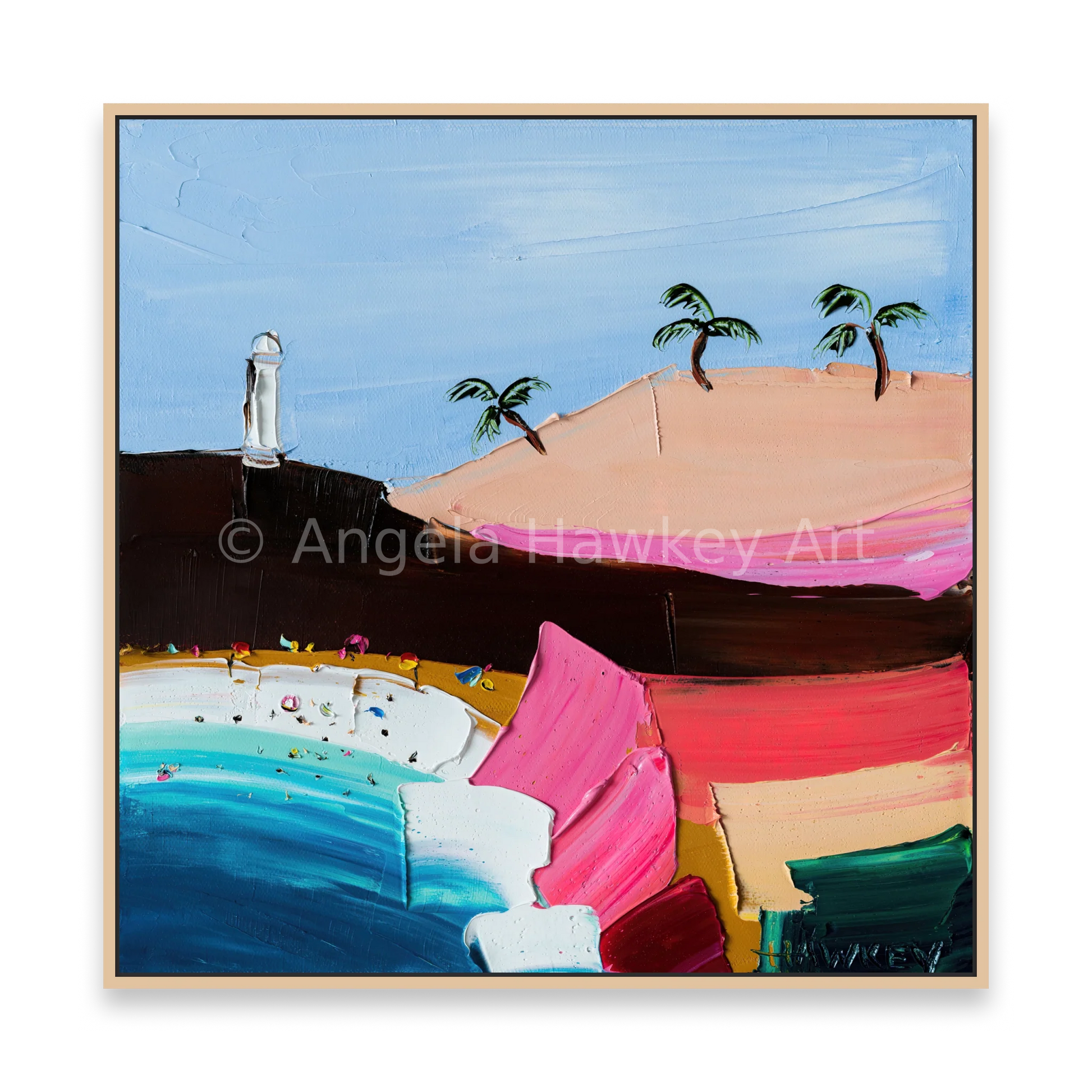 Sunday Swim 3 - Fine Art Print - Gold Coast Gallery Of ArtAngela Hawkey