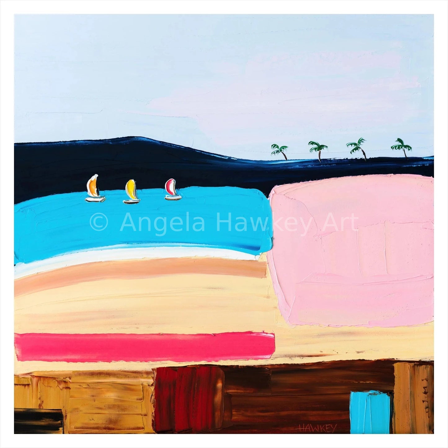 Sunshine and Sand - Fine Art Print - Gold Coast Gallery Of ArtAngela Hawkey