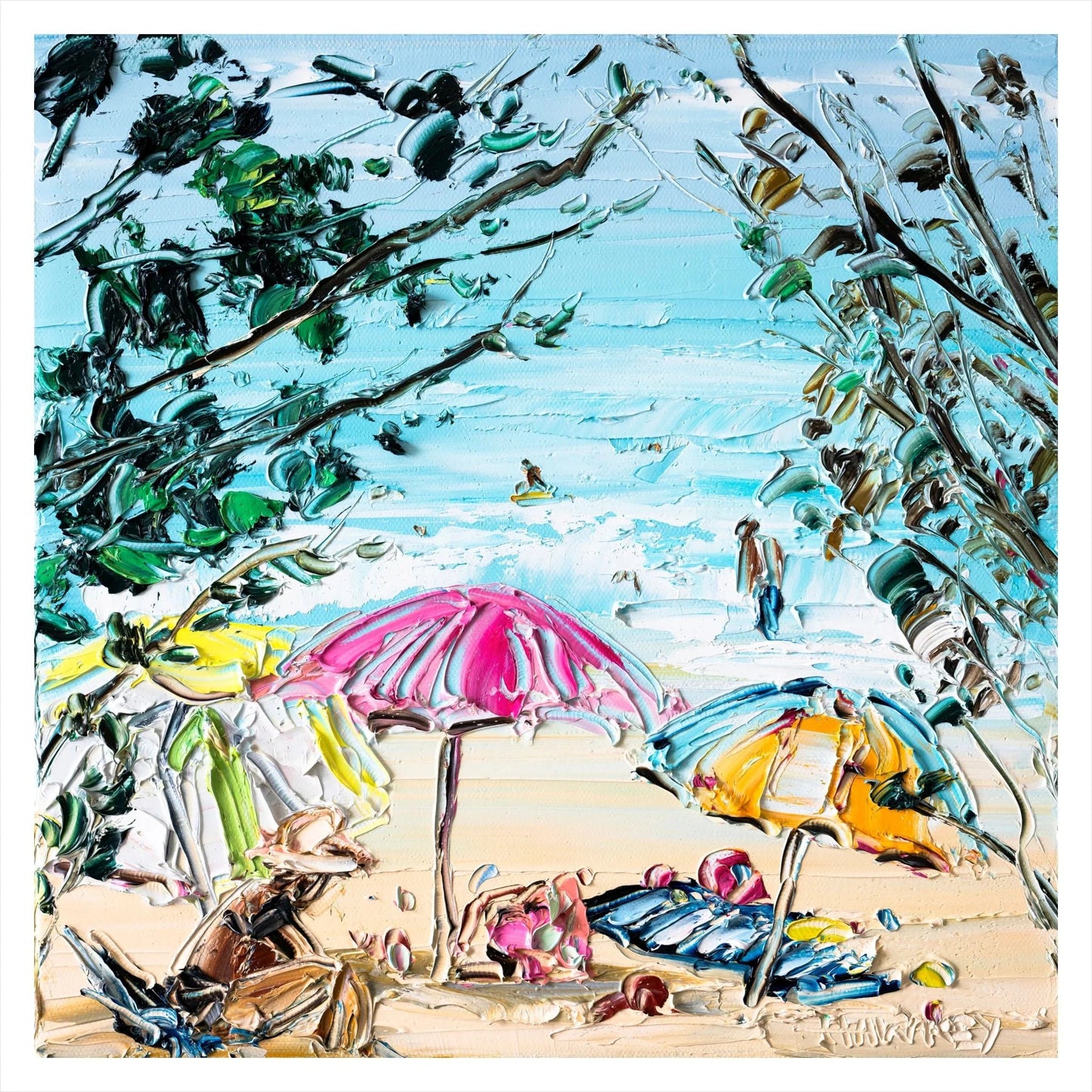 Under The Umbrella - Fine Art Print - Gold Coast Gallery Of ArtAngela Hawkey