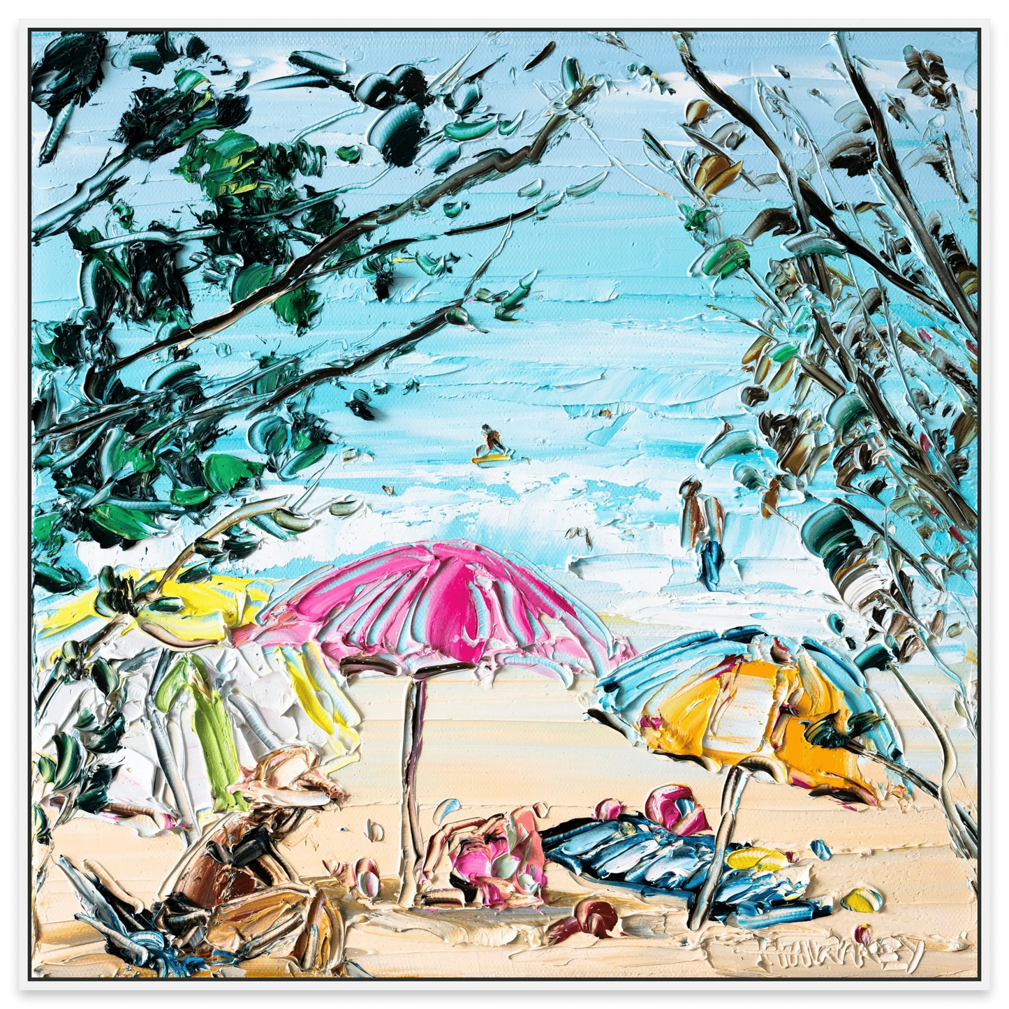 Under The Umbrella - Fine Art Print - Gold Coast Gallery Of ArtAngela Hawkey