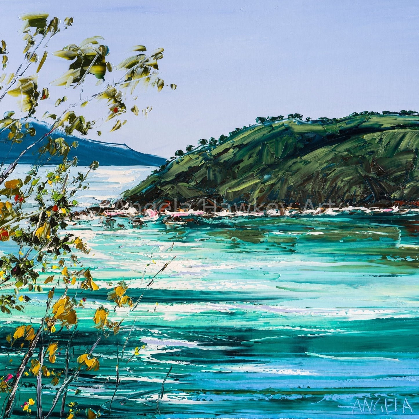 Viridian Seas 2 - Fine Art Print - Gold Coast Gallery Of ArtAngela Hawkey