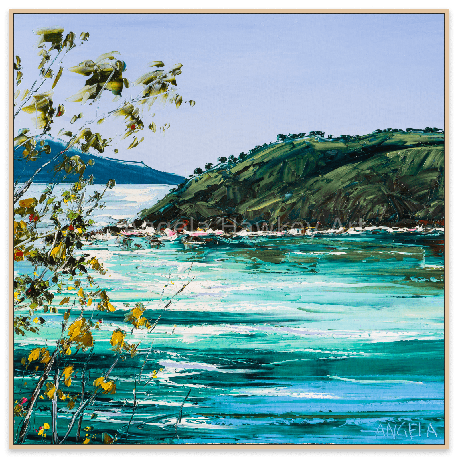 Viridian Seas 2 - Fine Art Print - Gold Coast Gallery Of ArtAngela Hawkey