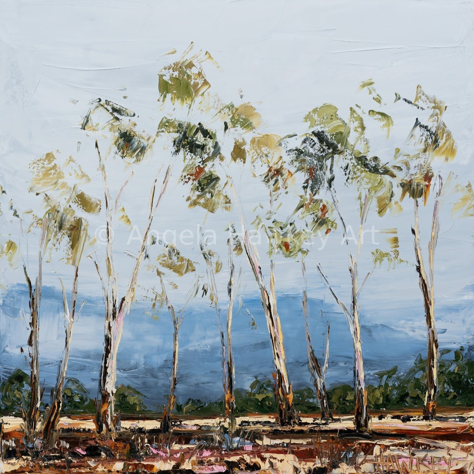 Whispering Gums - Fine Art Print - Gold Coast Gallery Of ArtAngela Hawkey